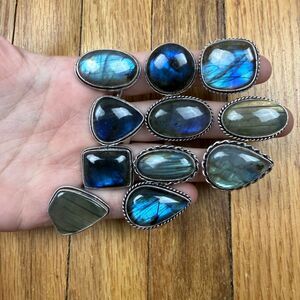Women's Blue and Silver Jewelry